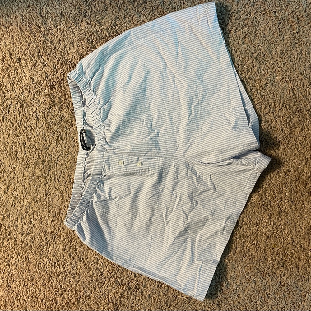 Brandy Melville Blue Striped Boxer Shorts